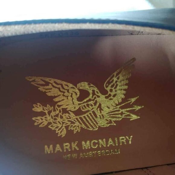NIB Mark MCNAIRY New Amsterdam Navy Monk Shoes Mens 11.5 Made In England - Picture 3 of 6